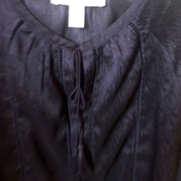 NWT Forever 21 round neck Tunic self-tie 100% polyester long sleeves size L - Picture 5 of 8